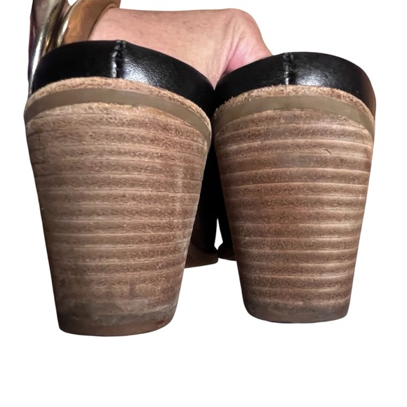 Sofft Black Leather Tasha Mule Stacked Heel Padded Insole Sz. 7 - Picture 4 of 7